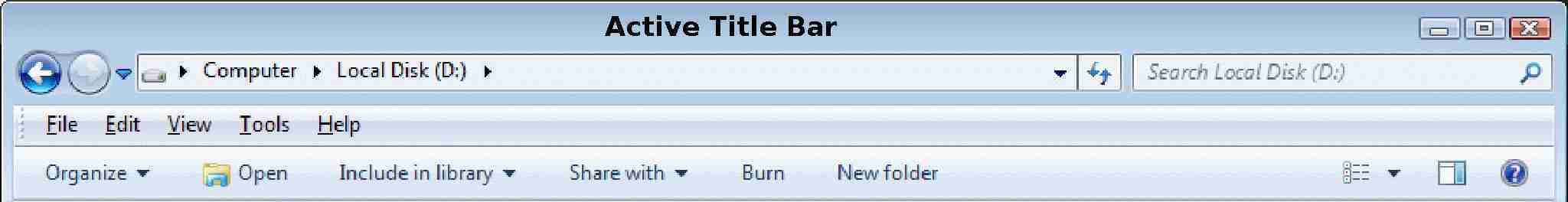 Windows 7 Border Example